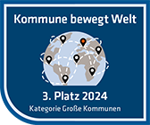 Logo Kommune bewegt Welt 3. Platz Logo Kommune bewegt Welt 3. Platz