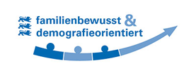 Link zu den Stellenangeboten Logo familienbewusst & demografieorientiert