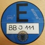 Blaue Feinstaubplakette Blaue Feinstaubplakette