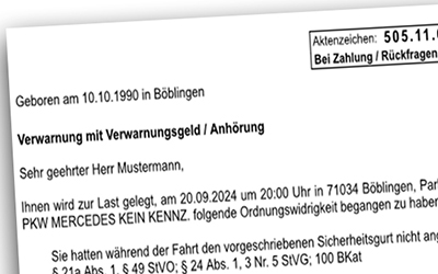 Muster Verwarnungsgeldschreiben Muster Verwarnungsgeldschreiben