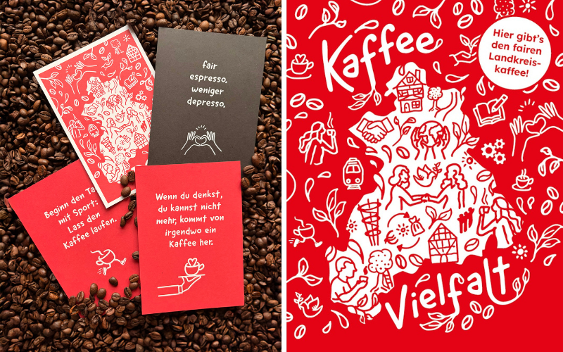 Plakat zum Kaffee + Postkarten Plakat zum Kaffee + Postkarten