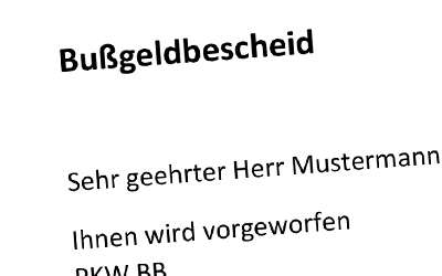 Muster Bußgeldbescheid Muster Bußgeldbescheid