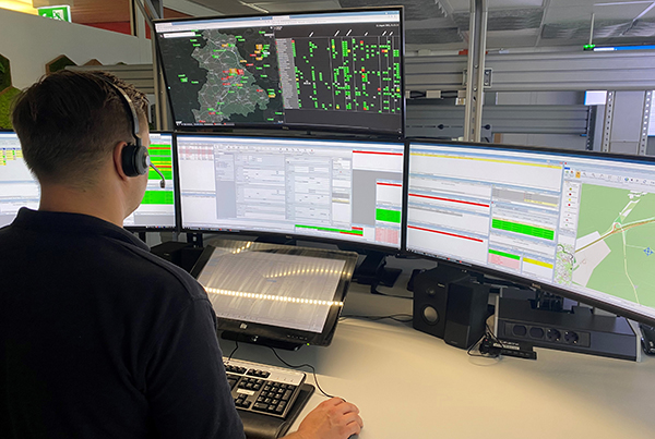 Foto aus der Leitstelle Foto aus der Leitstelle